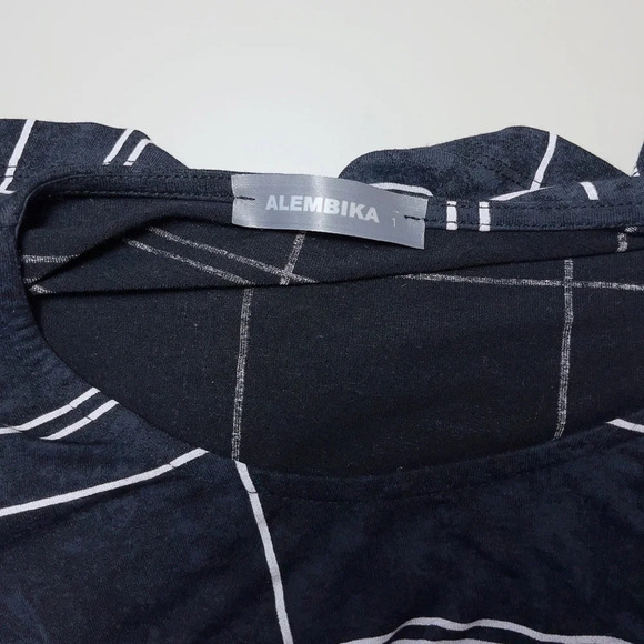 Alembika Windowpane Mineral Wash 3/4 Sleeve Pocket Tunic - Picture 14 of 14